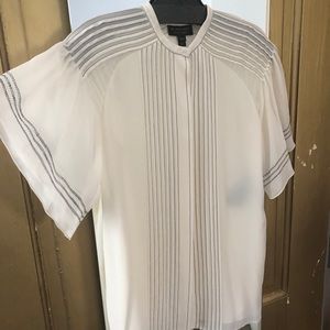 Burberry off white silk top
